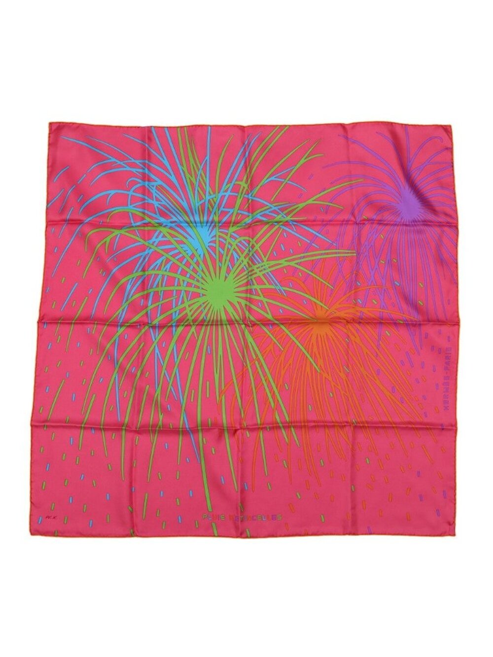 Hermes Scarf Carre 90 Fireworks Rain Pluie Detincelles Silk